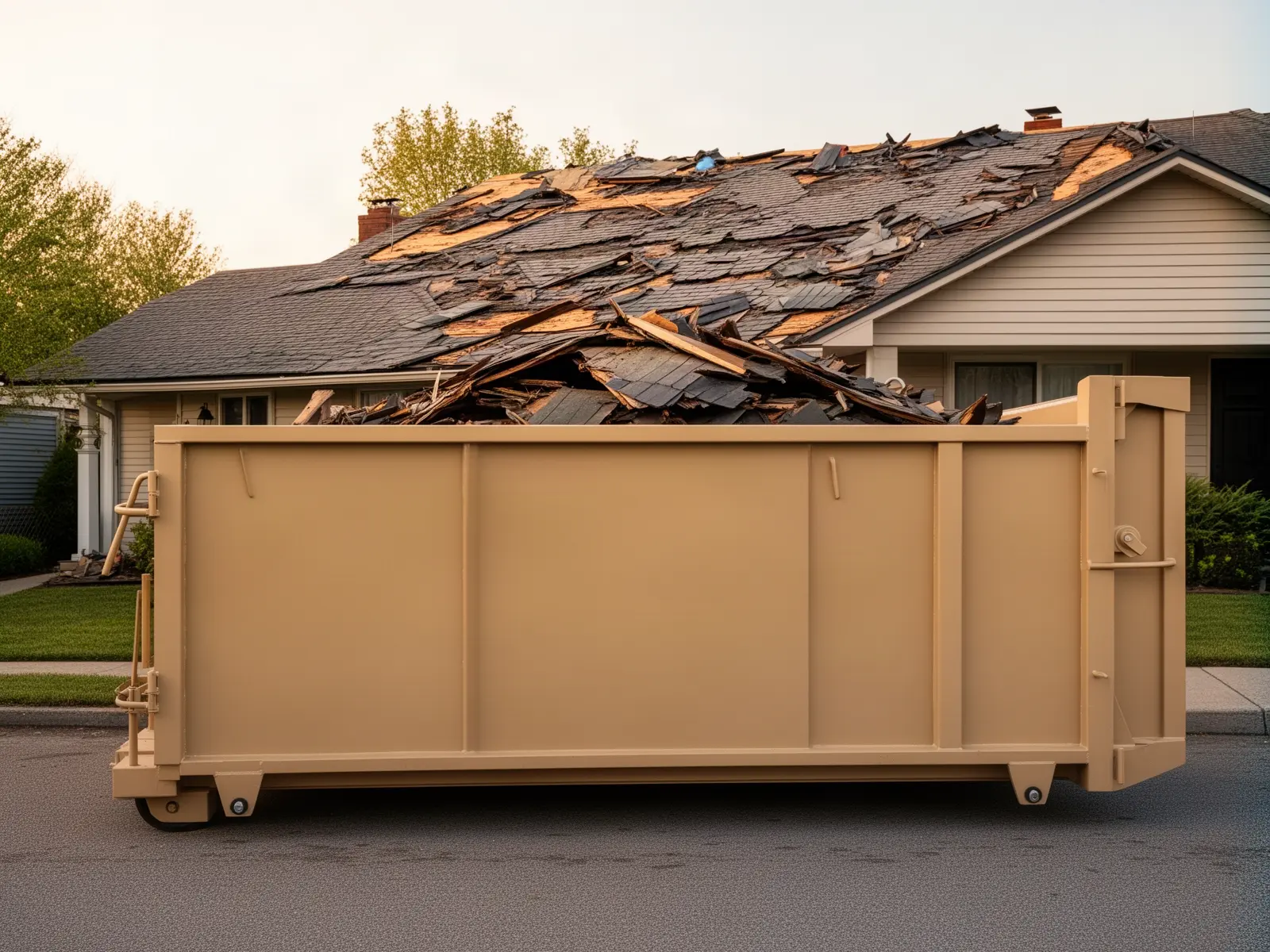 Roll-off dumpster from Benny's Bryan Dumpster Rental in Bryan, TX